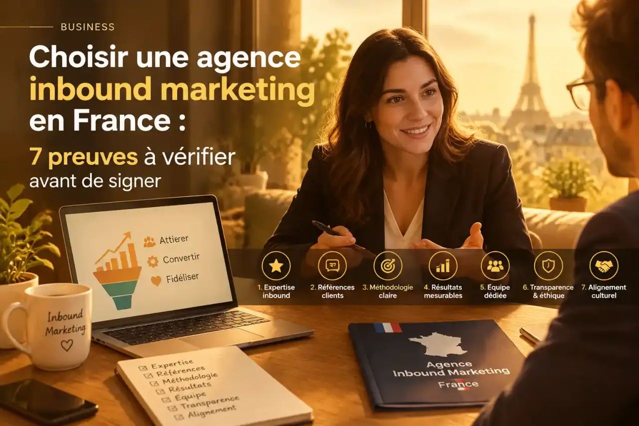 Choisir une agence inbound marketing en France : 7 preuves à vérifier avant de signer