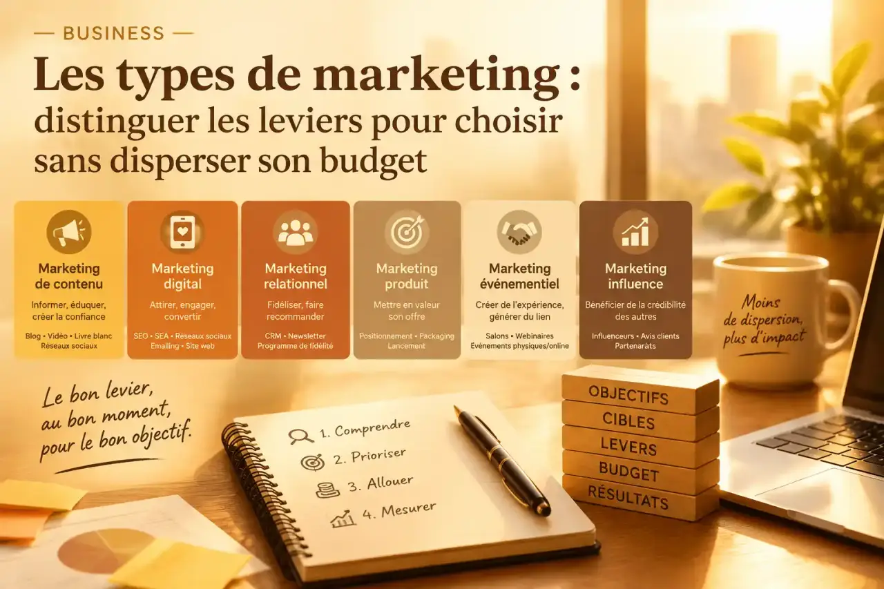 Les types de marketing : distinguer les leviers pour choisir sans disperser son budget