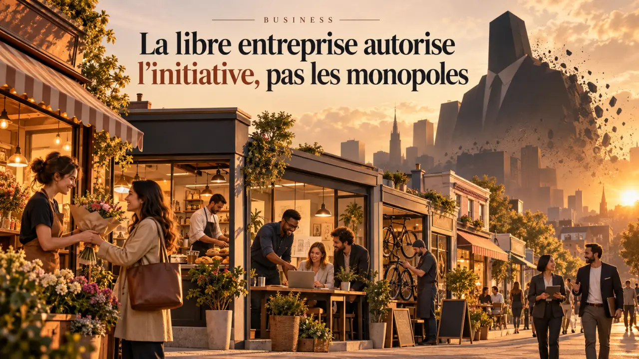 La libre entreprise autorise l’initiative, pas les monopoles