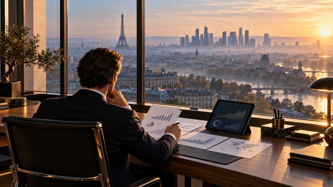 Bureau de direction élégant illustrant une stratégie de gestion patrimoniale