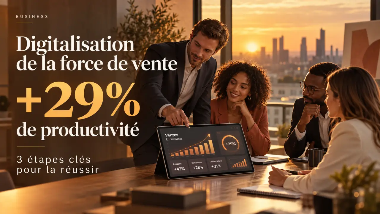 Digitalisation de la force de vente : +29% de productivité et 3 étapes clés pour la réussir